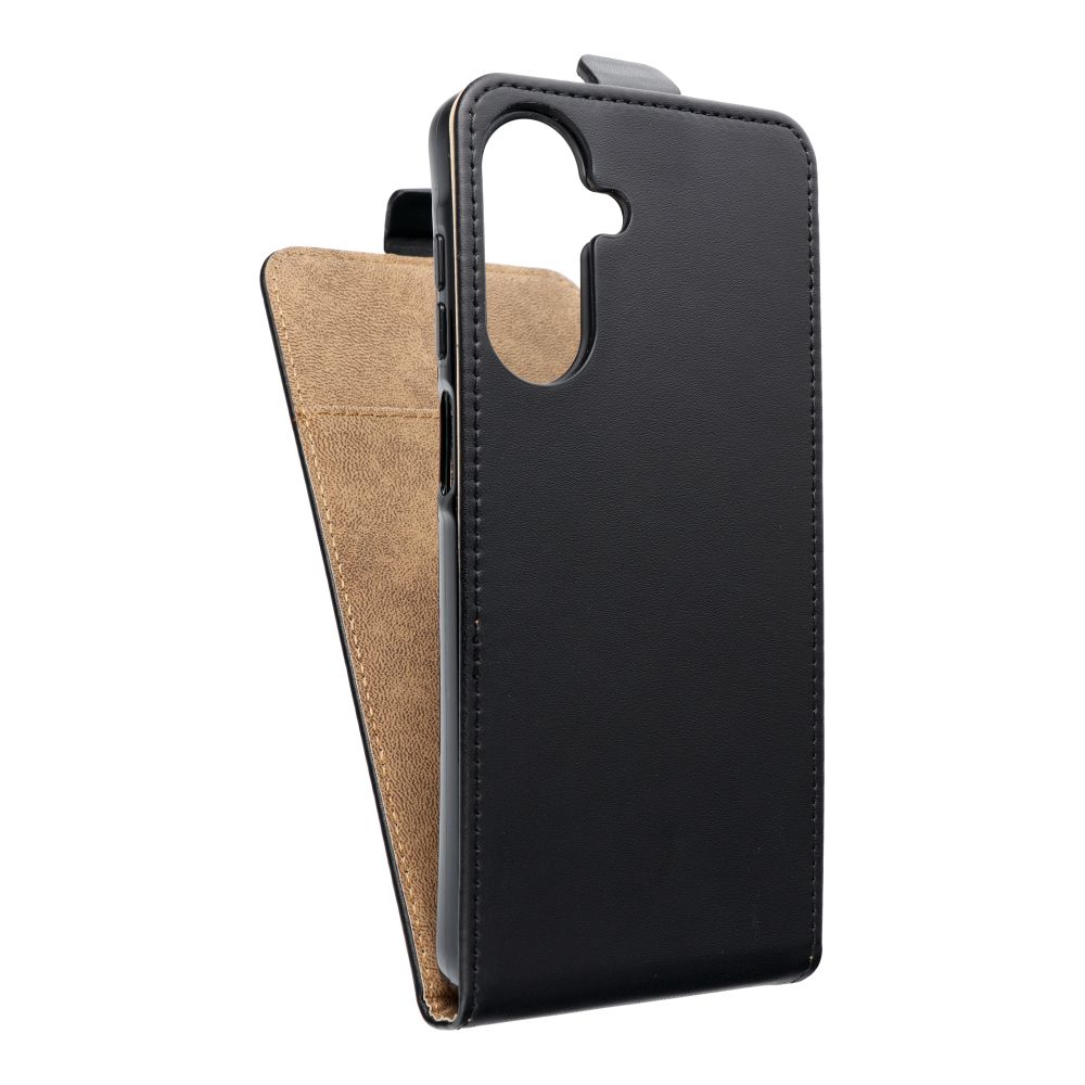 Husa Vertical Flip pentru Samsung A17 / A18 Slim Flexi Fresh Negru