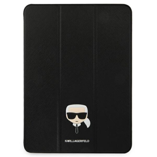 Husă pentru Karl Lagerfeld iPad 12,9" Pro 2021 KLFC12OKHK Book black Saffiano Karl Head – Negru