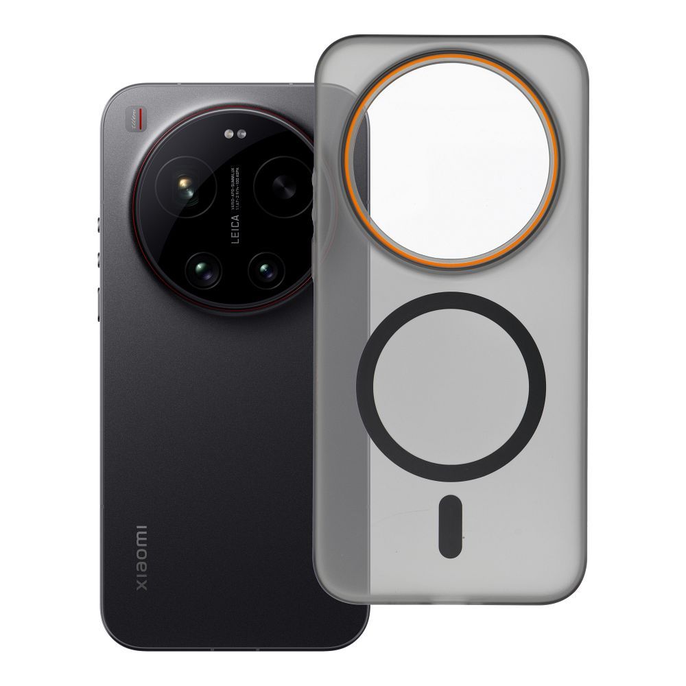 Husa Go Portocaliu pentru Xiaomi 17 Ultra Compatible cu Magsafe Negru