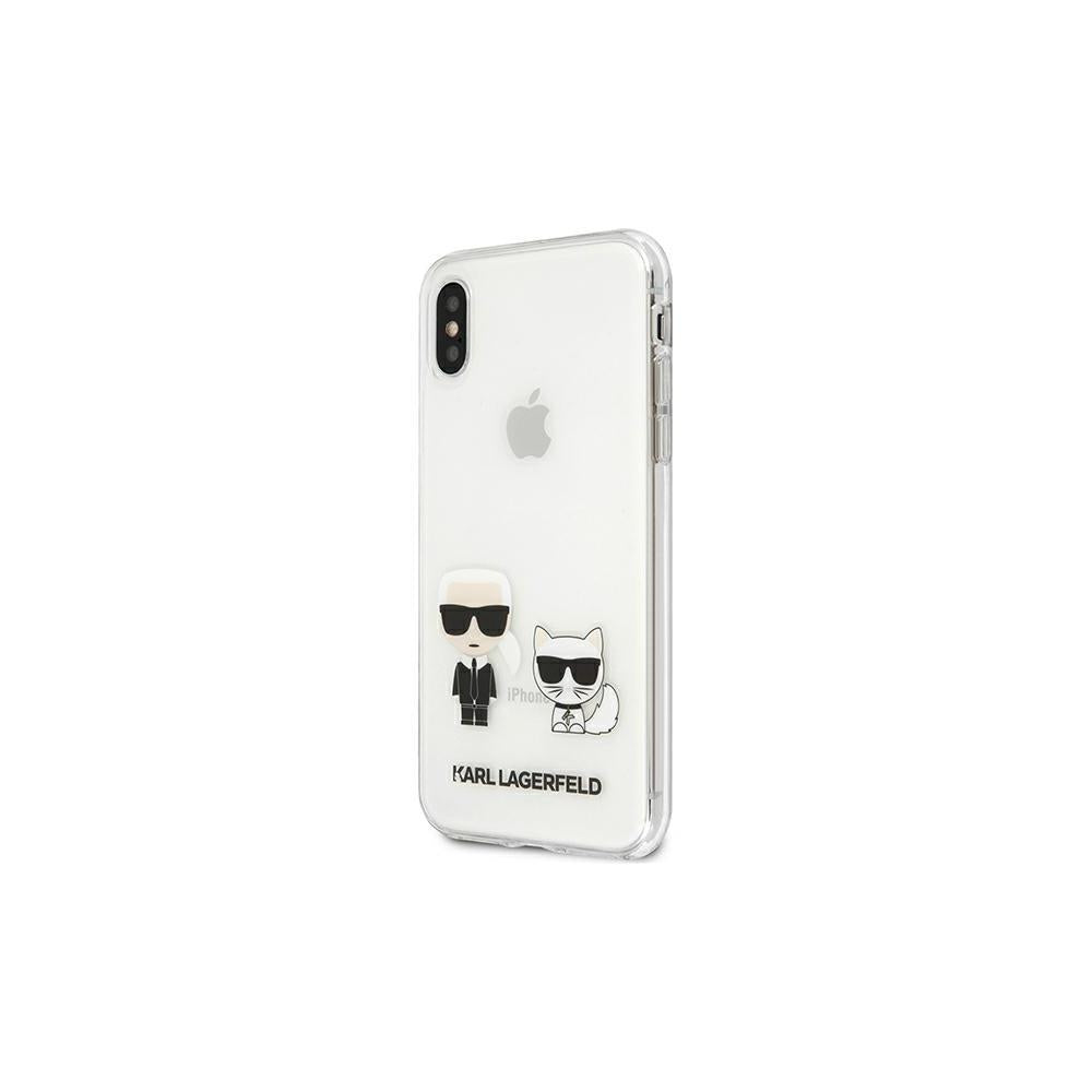 Husă pentru Karl Lagerfeld iPhone XS Max KLHCI65CKTR hard PC/TPU IK + Choupette Transparent – Transparent