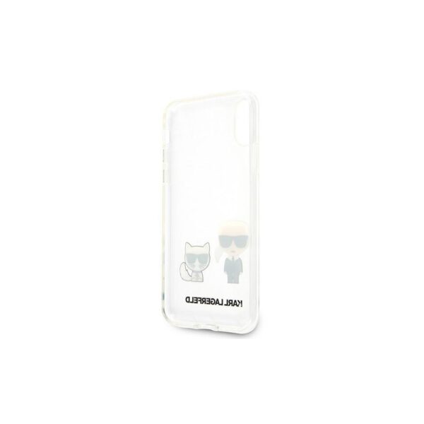Husă pentru Karl Lagerfeld iPhone XS Max KLHCI65CKTR hard PC/TPU IK + Choupette Transparent – Transparent