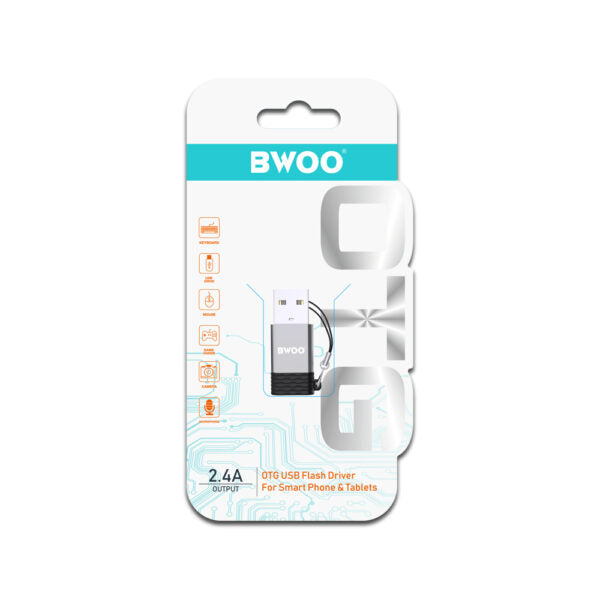BWOO Adapter USB-C - USB Gri OTG BZ-38