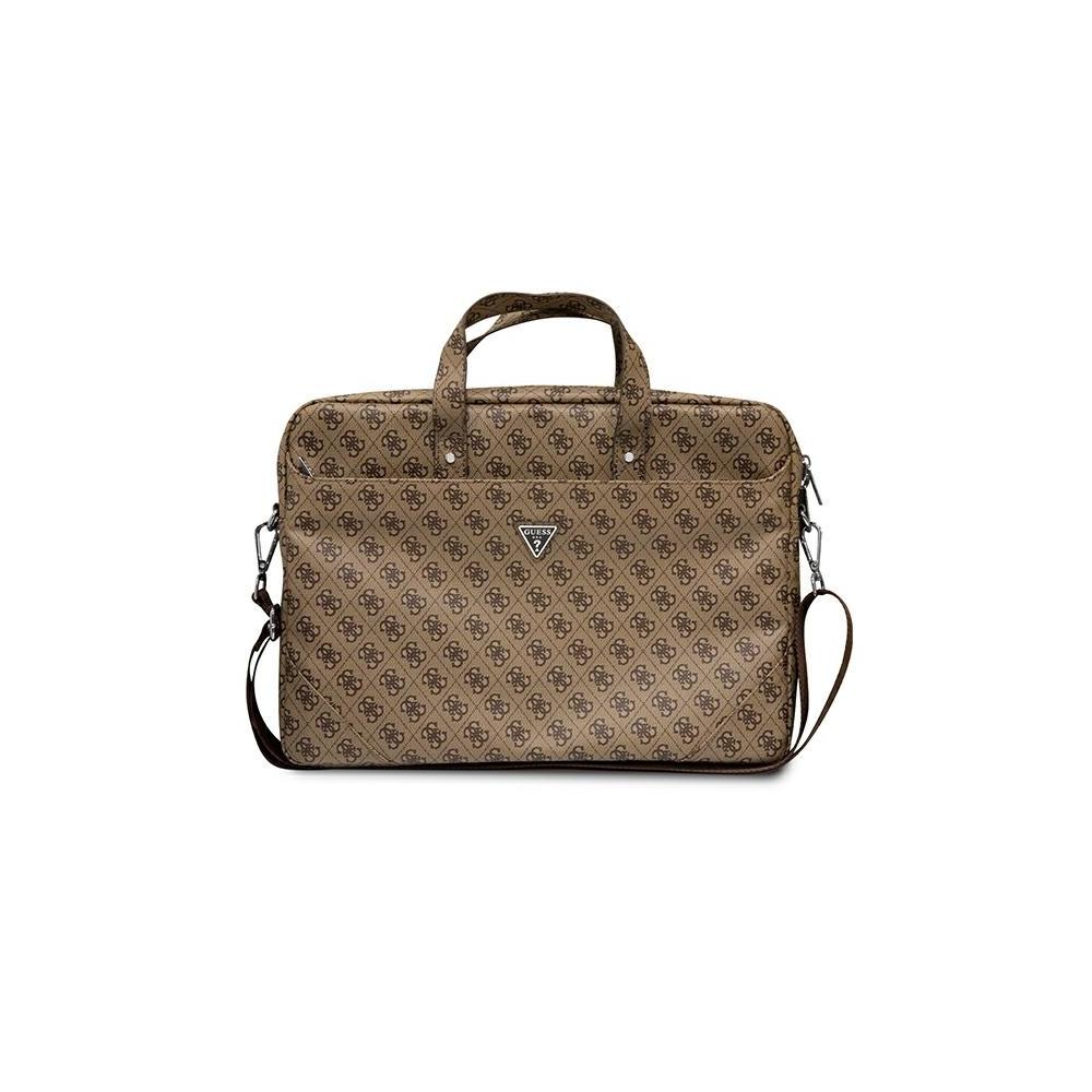 Husa laptop Guess Bag pentru Notebook Gucb15p4tw 15 / 16" Maro Saffiano Hot Stamp
