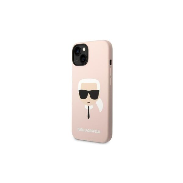 Karl Lagerfeld case for iPhone 14 Pro Max 6,7" KLHMP14XSLKHLP pink HC Silicone Karl Head