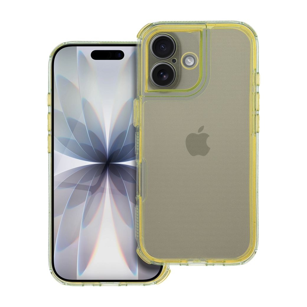 Husa Matrix Transparent pentru iPhone 17 Galben