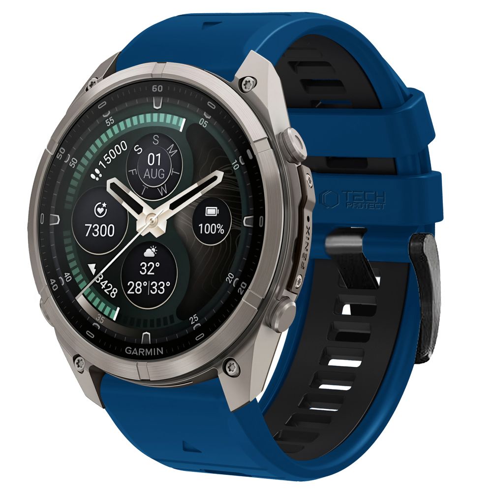 Curea Tech-protect Iconband Pro Garmin Fenix 5X / 5X Plus / 6X / 6X Pro / 7X / 8 / 8 Pro / 9 / 9 Pro (47 Mm) Navy/Negru
