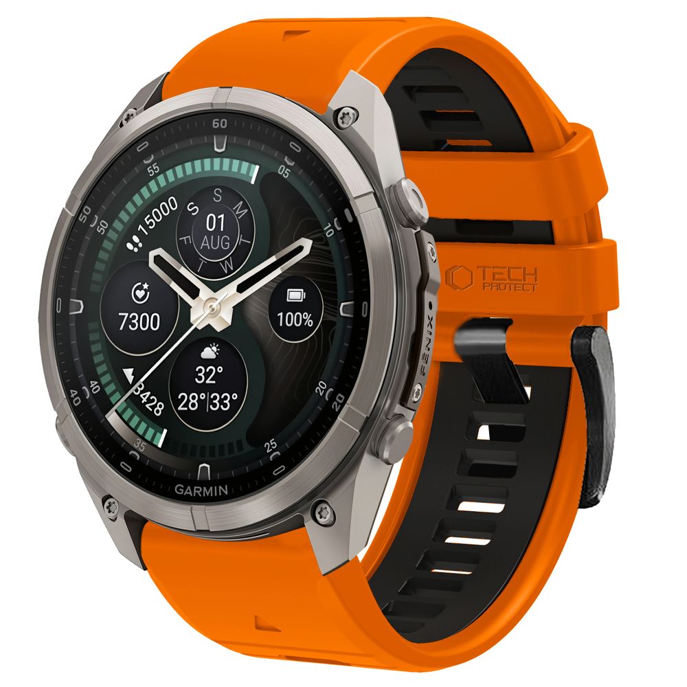 Curea Tech-protect Iconband Pro Garmin Fenix 5X / 5X Plus / 6X / 6X Pro / 7X / 8 / 8 Pro / 9 / 9 Pro (47 Mm) Portocaliu/