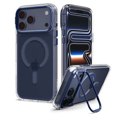 Husa Spigen Ultra Hybrid Optik S Magsafe iPhone 17 Pro Max / 18 Pro Max Transparent/Deep Albastru