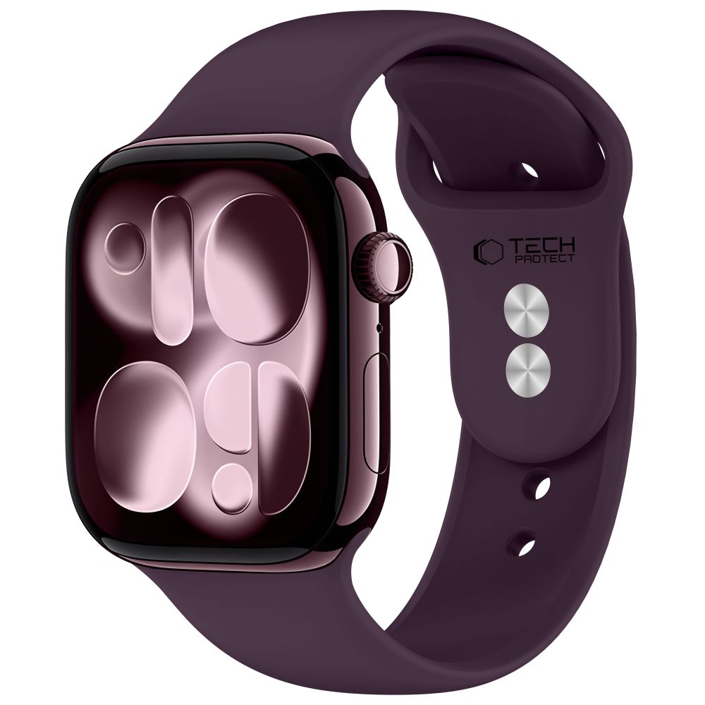 Husa Tech-protect Silicone Apple Watch 8 / 9 / 10 / 11 / 12 / SE (40 / 41 / 42 Mm) Deep Burgundy