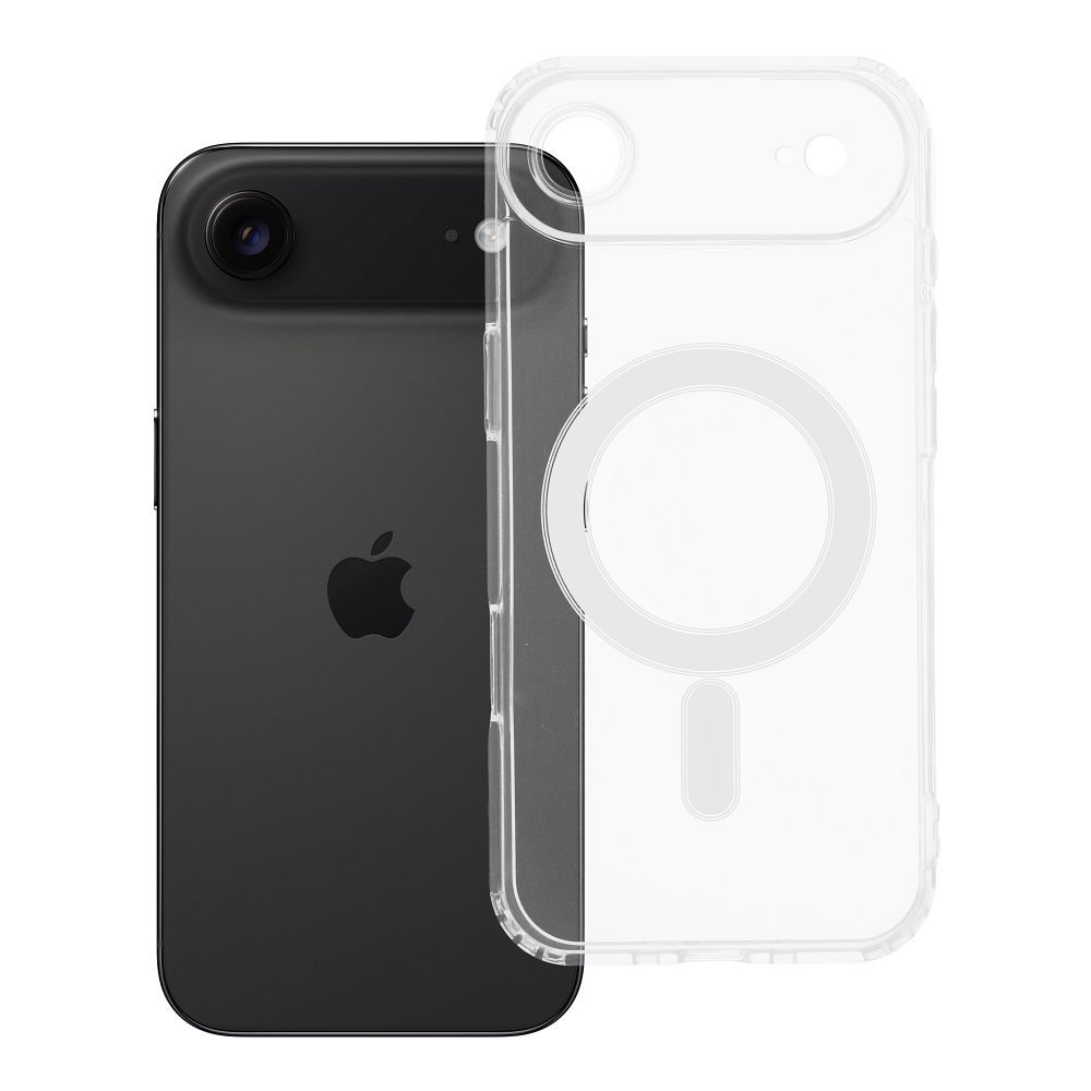Husa Transparent Mag (STR / Camera Protection) pentru iPhone 17 AIR Compatible cu Magsafe Transparent