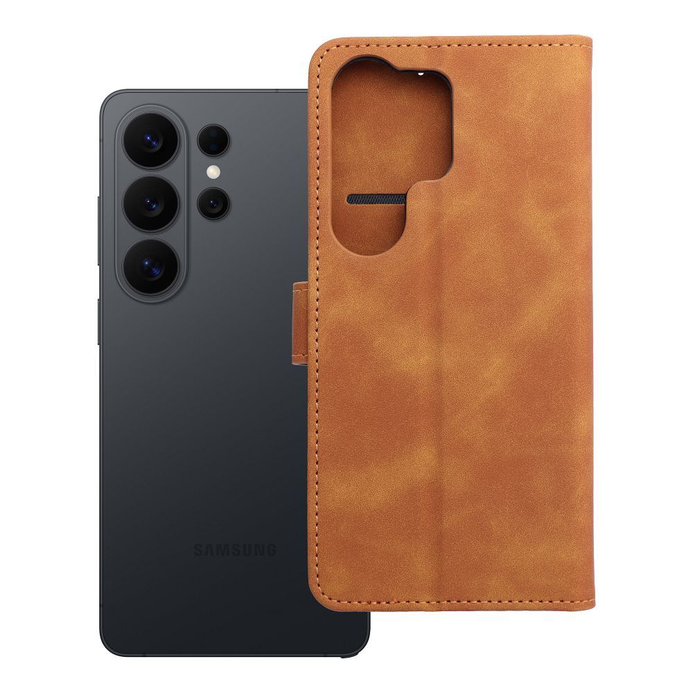 Husa Tender Book Flip pentru Samsung S26 Ultra Maro