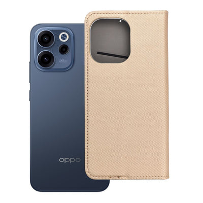 Husa Smart Book pentru Oppo Reno 15F Auriu