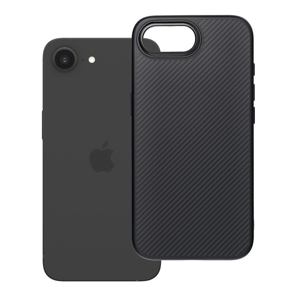 Husa Carbon Elite Mag pentru iPhone 16e (SE 4 2025) / 17e Compatible cu Magsafe Negru