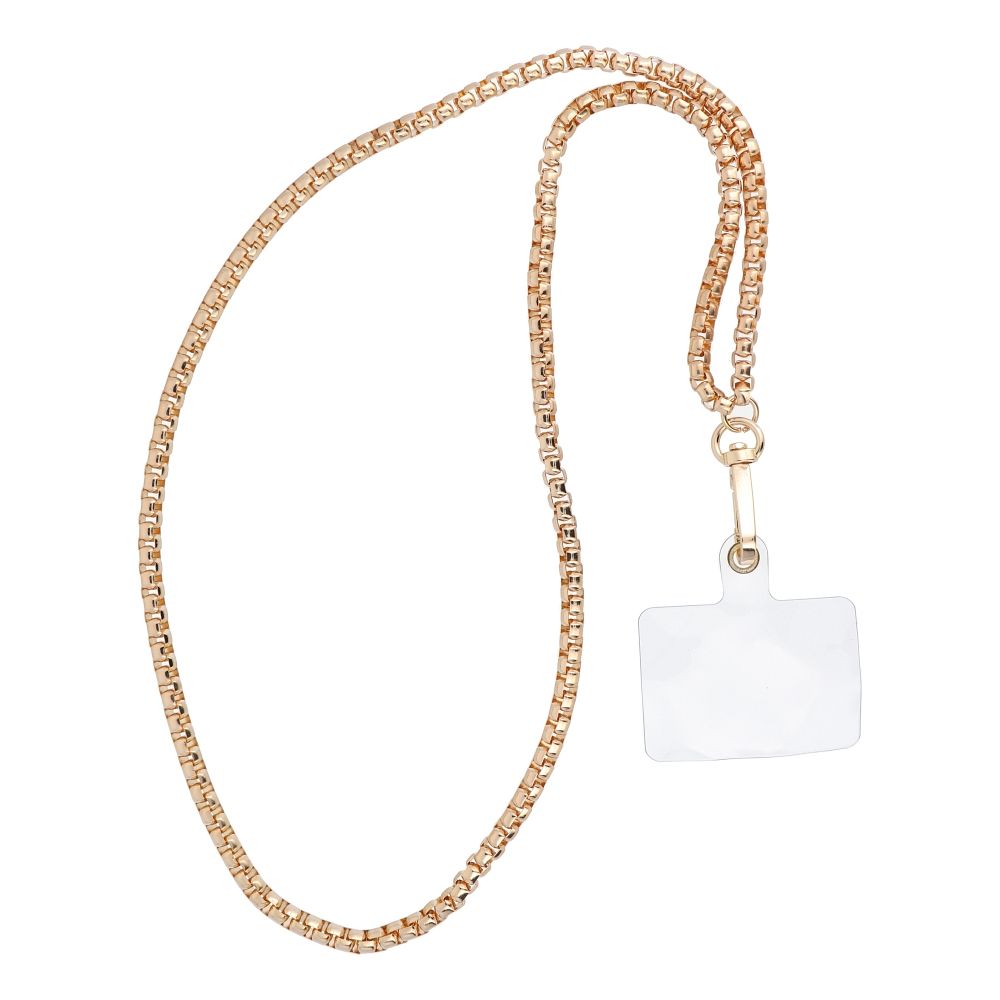 Husa Chain #82 Phone Lanyard, Phone Pendant / Cord Length 80cm (40cm In The Loop) / On Neck - Auriu