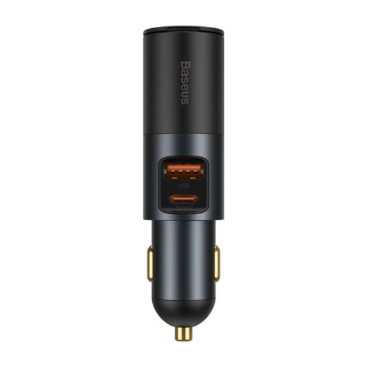 Încărcător auto Baseus Share Together PD 120W 1x USB 1x USB‑C gri cu priză de brichetă