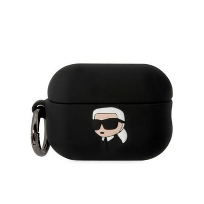 Husa Karl Lagerfeld pentru AirPods Pro 2 Negru 3D Silicone NFT Karl