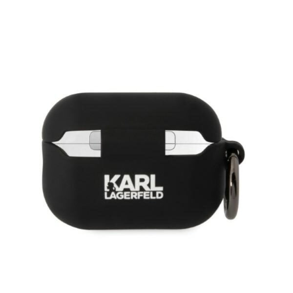 Husă pentru Karl Lagerfeld Airpods Pro 2 KLAP2RUNIKK black 3D Silicone NFT Karl – Negru