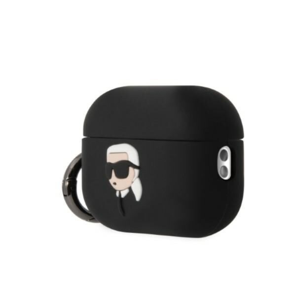 Husă pentru Karl Lagerfeld Airpods Pro 2 KLAP2RUNIKK black 3D Silicone NFT Karl – Negru