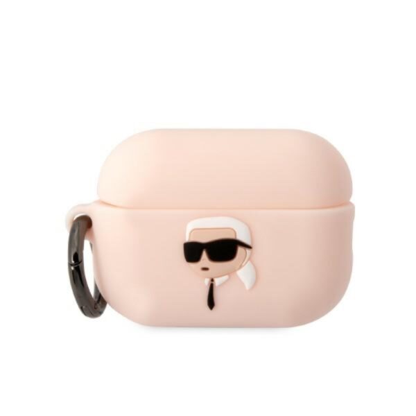 Husă pentru Karl Lagerfeld Airpods Pro 2 KLAP2RUNIKP white 3D Silicone NFT Karl – Alb
