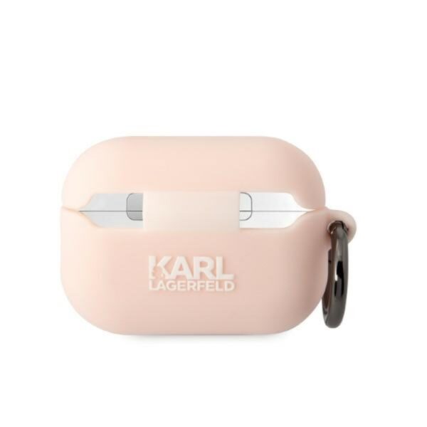 Husă pentru Karl Lagerfeld Airpods Pro 2 KLAP2RUNIKP white 3D Silicone NFT Karl – Alb