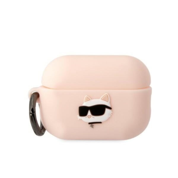 Husă pentru Karl Lagerfeld Airpods Pro 2 KLAP2RUNCHP pink 3D Silicone NFT Karl – Roz