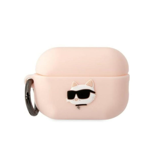 Husă pentru Karl Lagerfeld Airpods Pro 2 KLAP2RUNCHP pink 3D Silicone NFT Karl – Roz