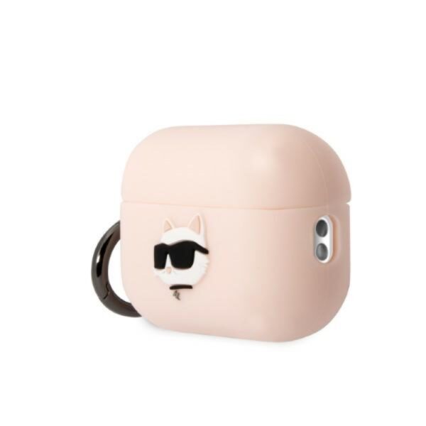 Husă pentru Karl Lagerfeld Airpods Pro 2 KLAP2RUNCHP pink 3D Silicone NFT Karl – Roz