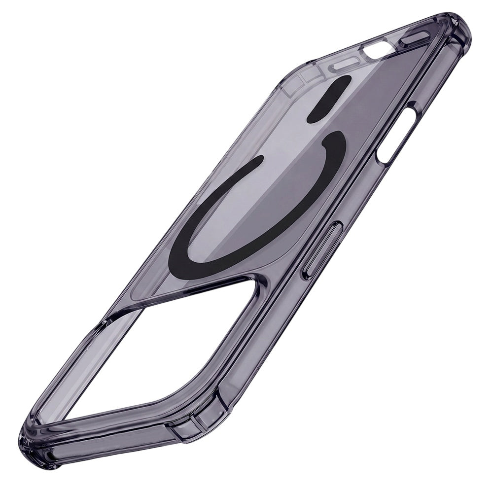 Techsuit - Shockproof Clear Silicone MagSafe - iPhone 17 Pro - Smoke Black