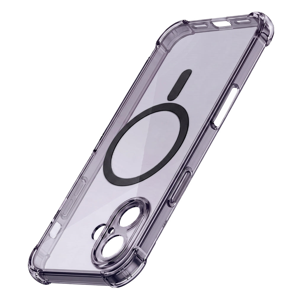 Techsuit - Shockproof Clear Silicone MagSafe - iPhone 17 - Smoke Black