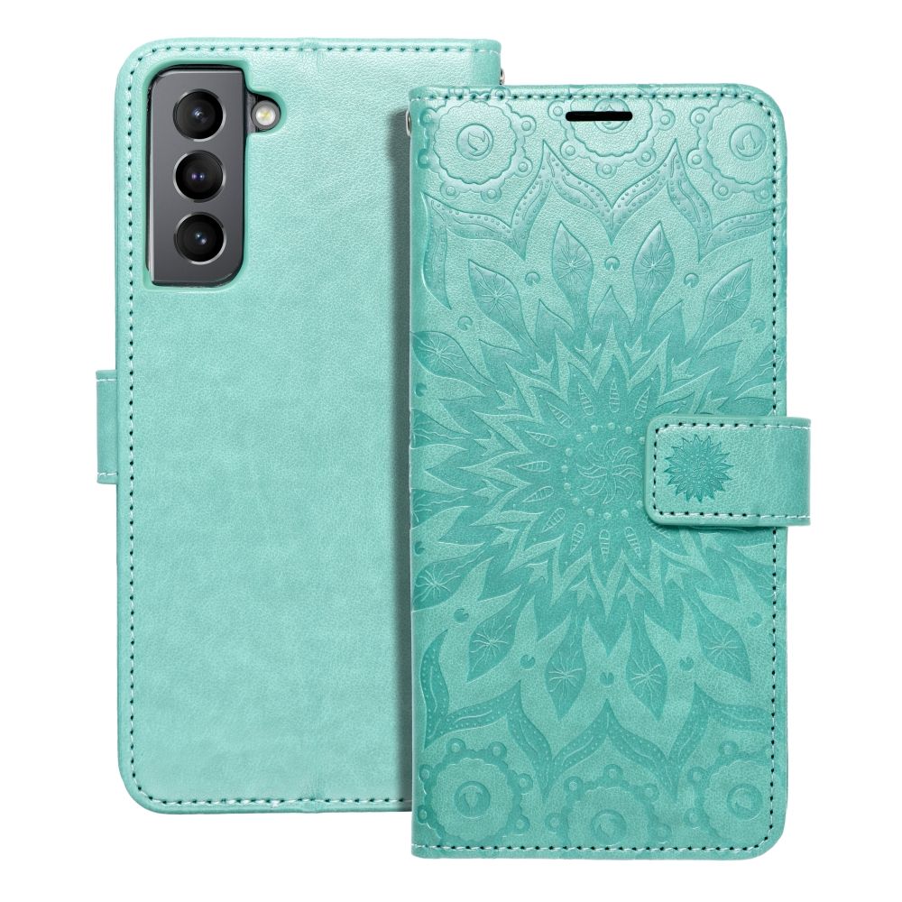 Husa Mezzo Book Flip pentru Samsung S21 Mandala Verde