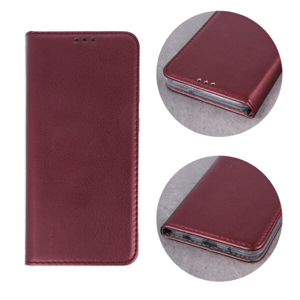 Husă pentru Motorola Edge 60 Fusion Smart Magnetic / Edge 60 5G burgundy