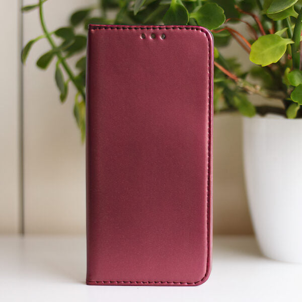 Husă pentru Motorola Edge 60 Pro 5G burgundy Smart Magnetic