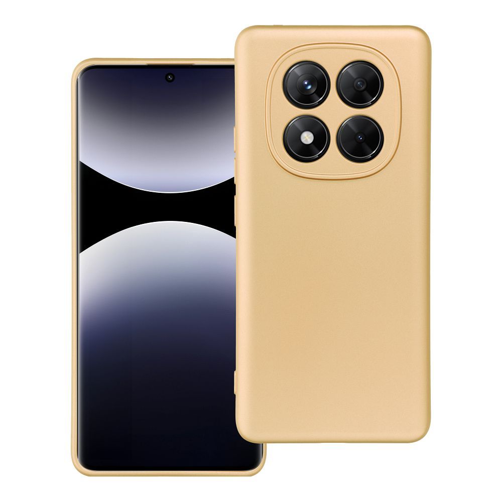 Husa Metallic pentru Xiaomi Redmi Note 14 PRO 5G Auriu