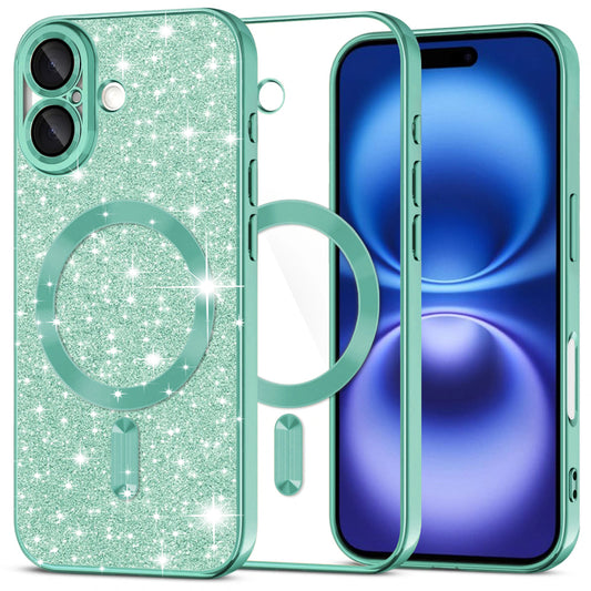 Techsuit - Luxury Glitter MagSafe - iPhone 16 - Light Green