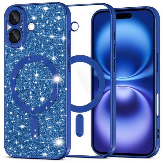 Techsuit - Luxury Glitter MagSafe - iPhone 16 - Deep Blue