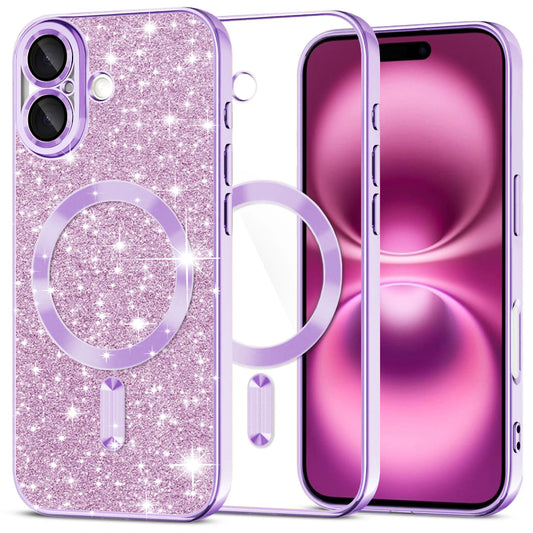 Techsuit - Luxury Glitter MagSafe - iPhone 16 Plus - Light Purple