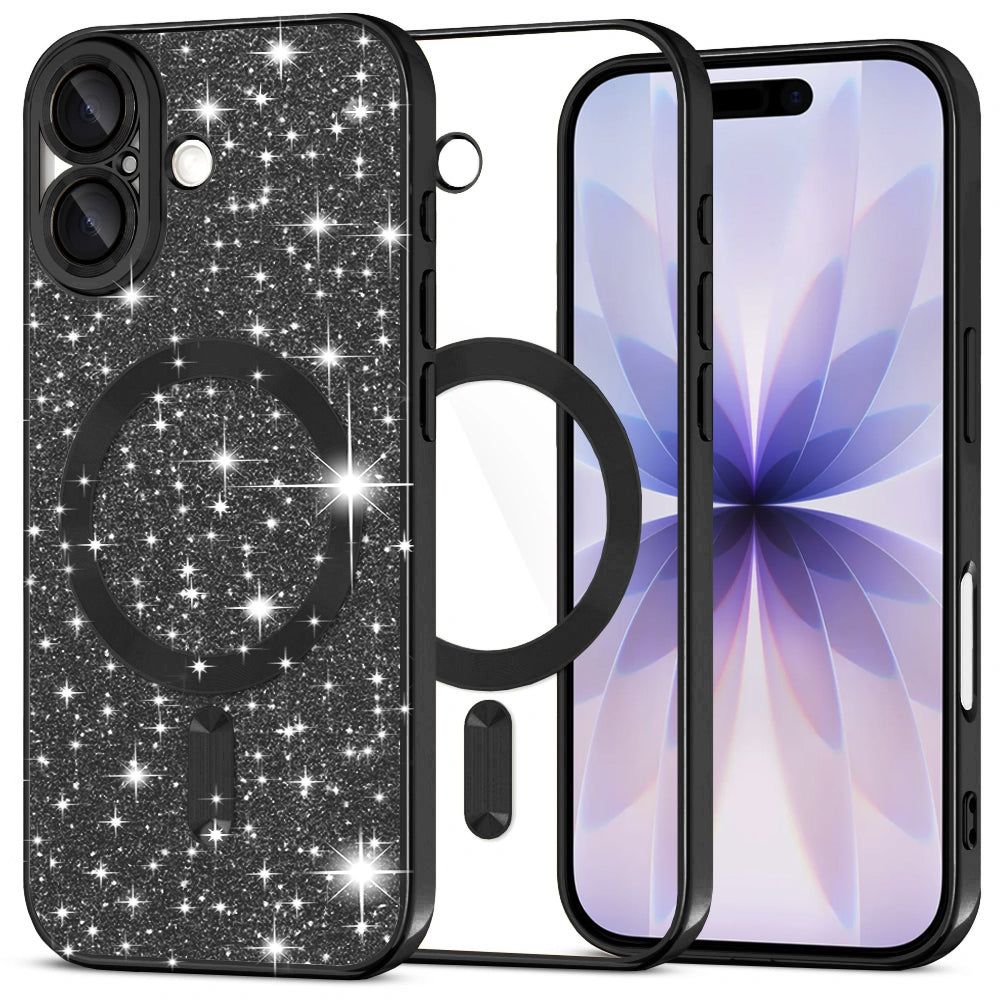 Techsuit - Luxury Glitter MagSafe - iPhone 17 - Black