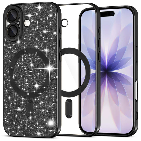 Techsuit - Luxury Glitter MagSafe - iPhone 17 - Black