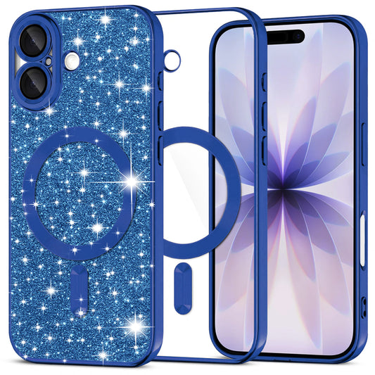 Techsuit - Luxury Glitter MagSafe - iPhone 17 - Deep Blue