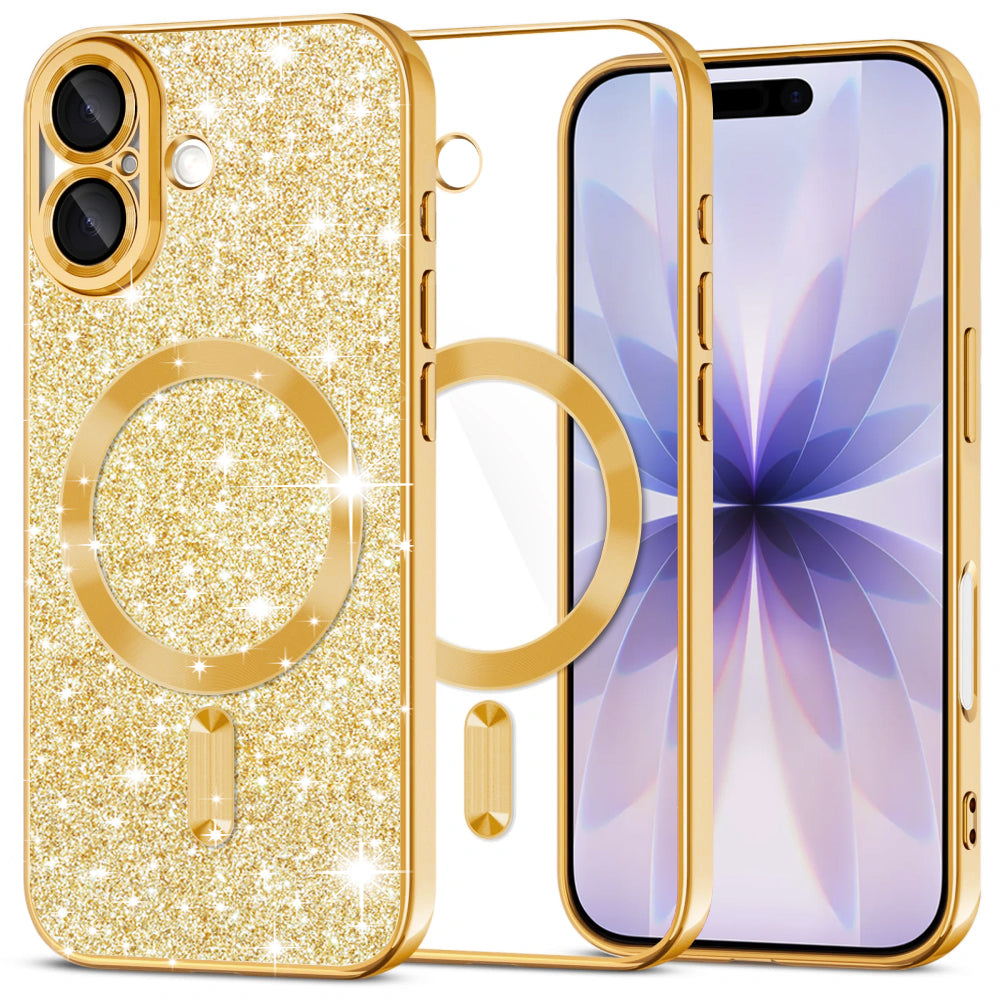 Techsuit - Luxury Glitter MagSafe - iPhone 17 - Gold