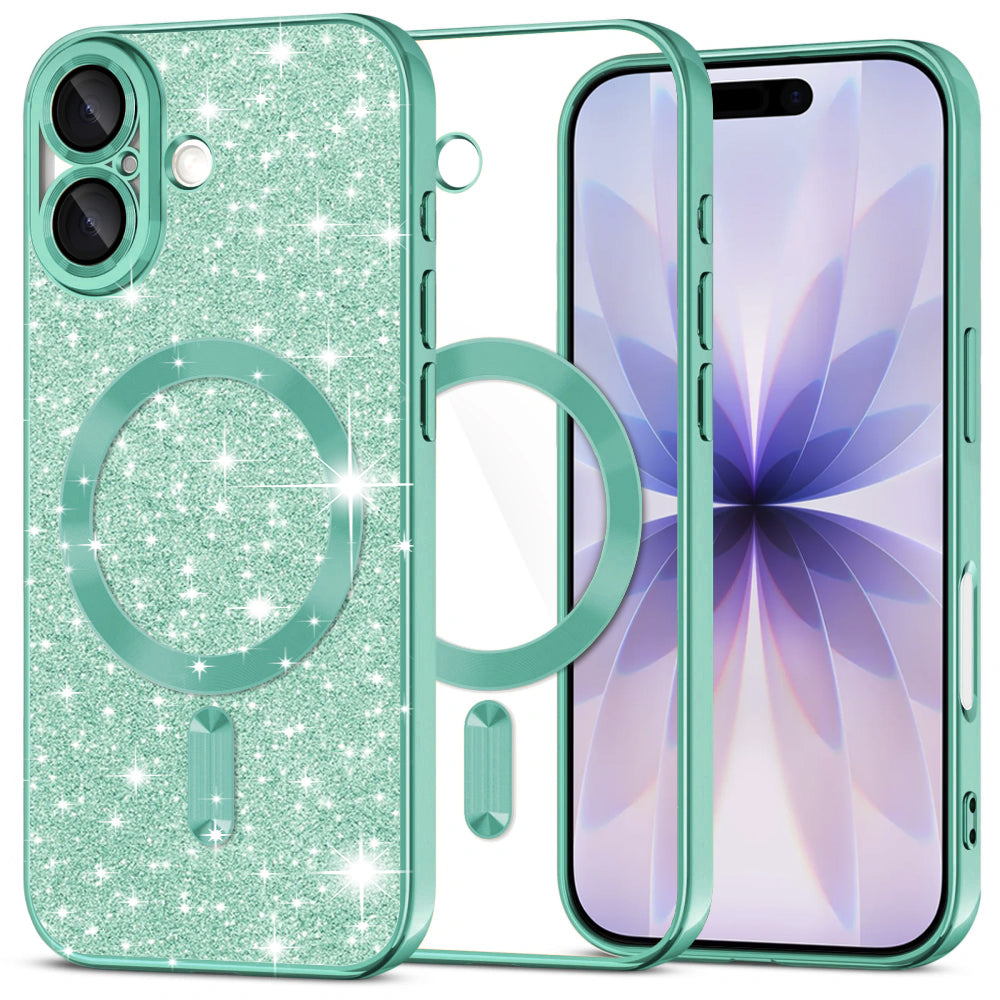 Techsuit - Luxury Glitter MagSafe - iPhone 17 - Light Green