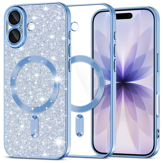 Techsuit - Luxury Glitter MagSafe - iPhone 17 - Light Blue