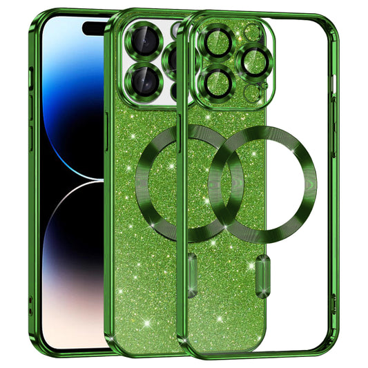 Techsuit - Luxury Glitter MagSafe - iPhone 14 Pro - Deep Green