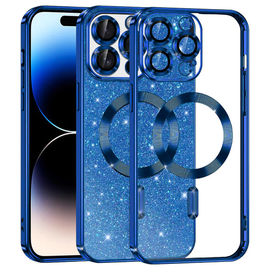 Techsuit - Luxury Glitter MagSafe - iPhone 14 Pro - Deep Blue