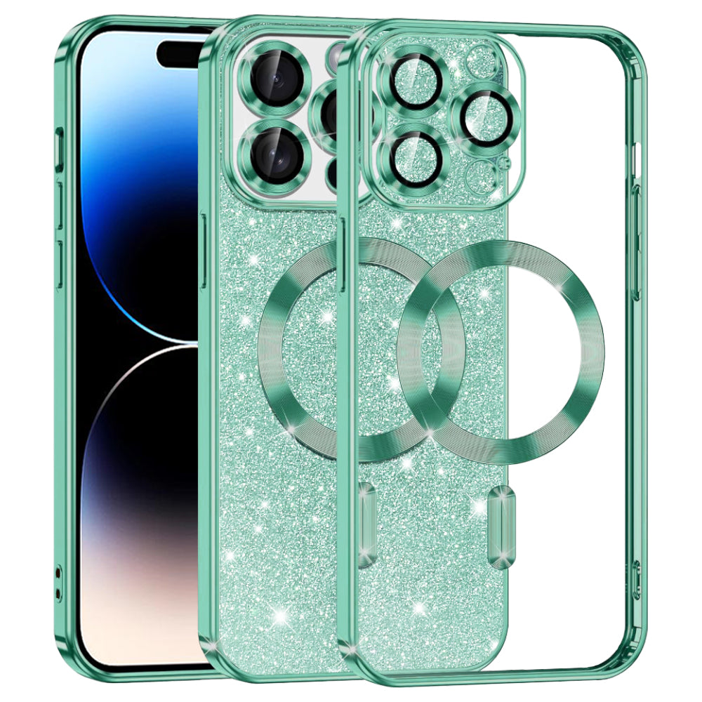 Techsuit - Luxury Glitter MagSafe - iPhone 14 Pro - Light Green