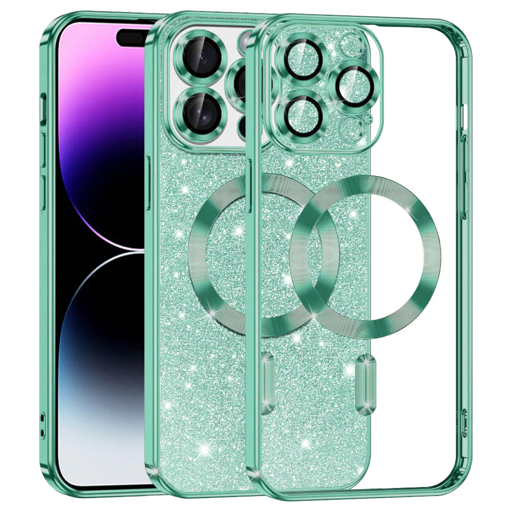 Techsuit - Luxury Glitter MagSafe - iPhone 14 Pro Max - Light Green