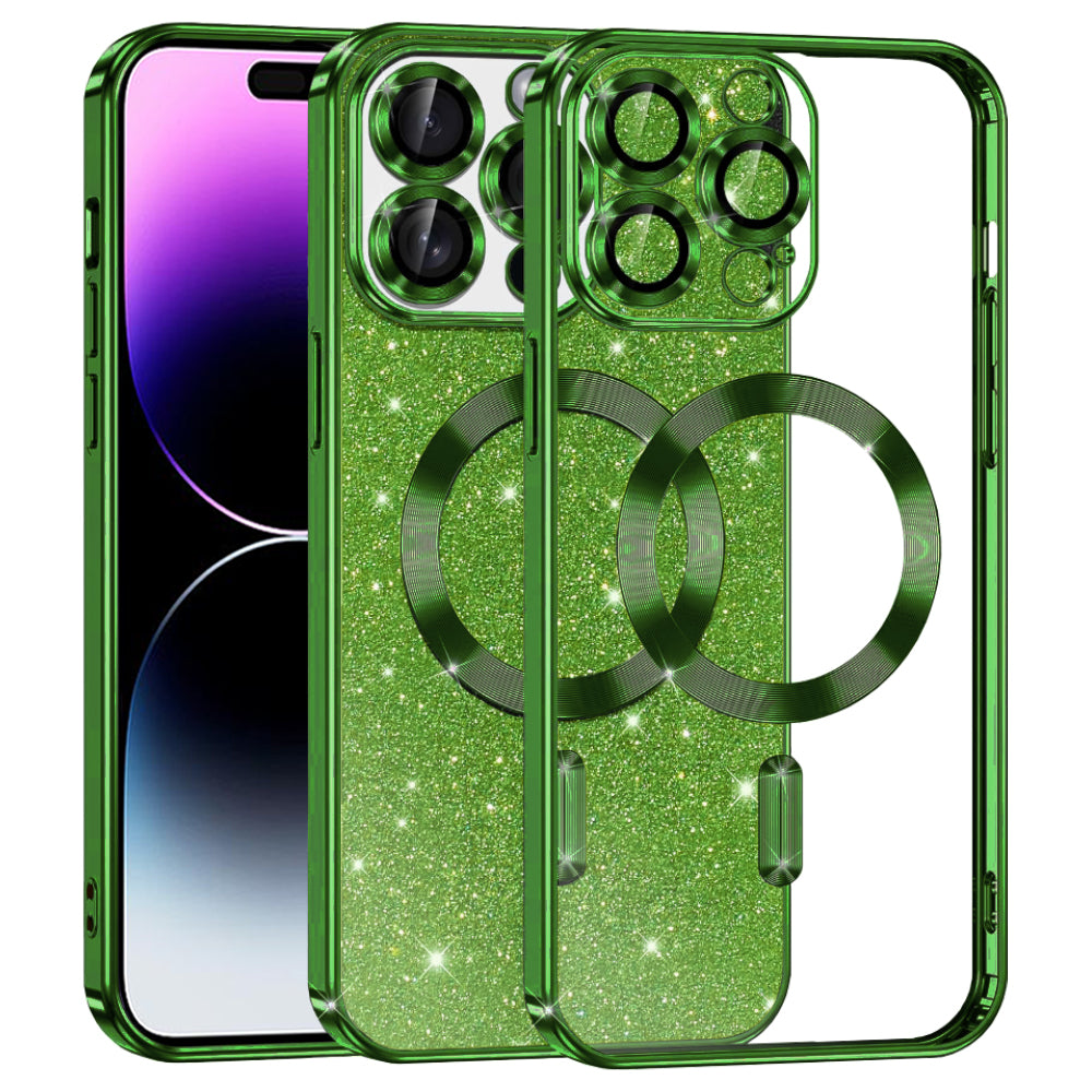 Techsuit - Luxury Glitter MagSafe - iPhone 14 Pro Max - Deep Green