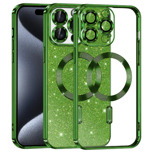Techsuit - Luxury Glitter MagSafe - iPhone 15 Pro - Deep Green