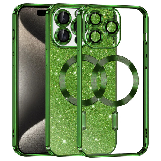 Techsuit - Luxury Glitter MagSafe - iPhone 15 Pro Max - Deep Green