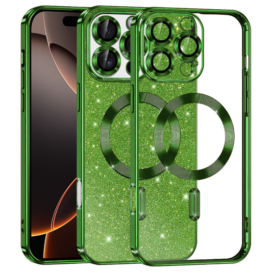 Techsuit - Luxury Glitter MagSafe - iPhone 16 Pro - Deep Green